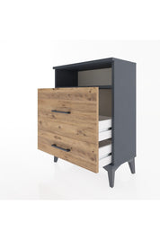 Arges Komodin Tek Raflı 2 Çekmeceli 60x30x80 - S13M007V6A