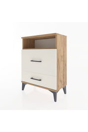 Arges Komodin Tek Raflı 2 Çekmeceli 60x30x80 - S13M007V7A