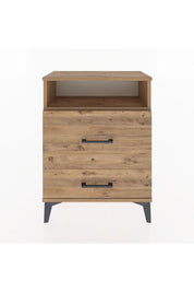 Arges Komodin Tek Raflı 2 Çekmeceli 60x30x80 - S13M007V9A