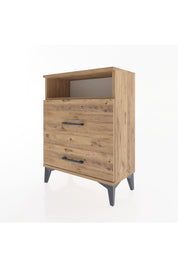 Arges Komodin Tek Raflı 2 Çekmeceli 60x30x80 - S13M007V9A