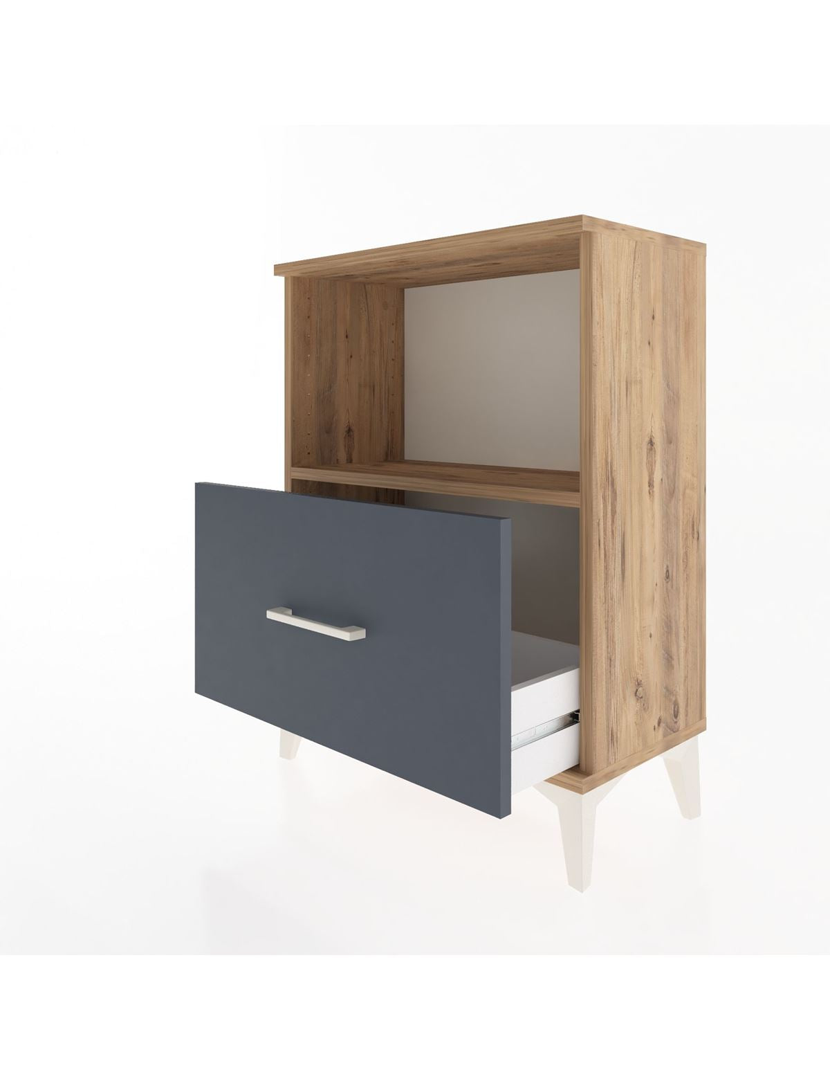 Arges Komodin Tek Raflı Tek Çekmeceli 60x30x80 - S13M011V8A