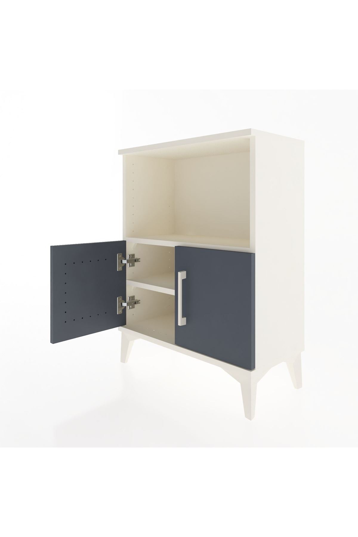 Arges Komodin 2 Raflı 2 Kapaklı 60x30x80 - S13M012V2A
