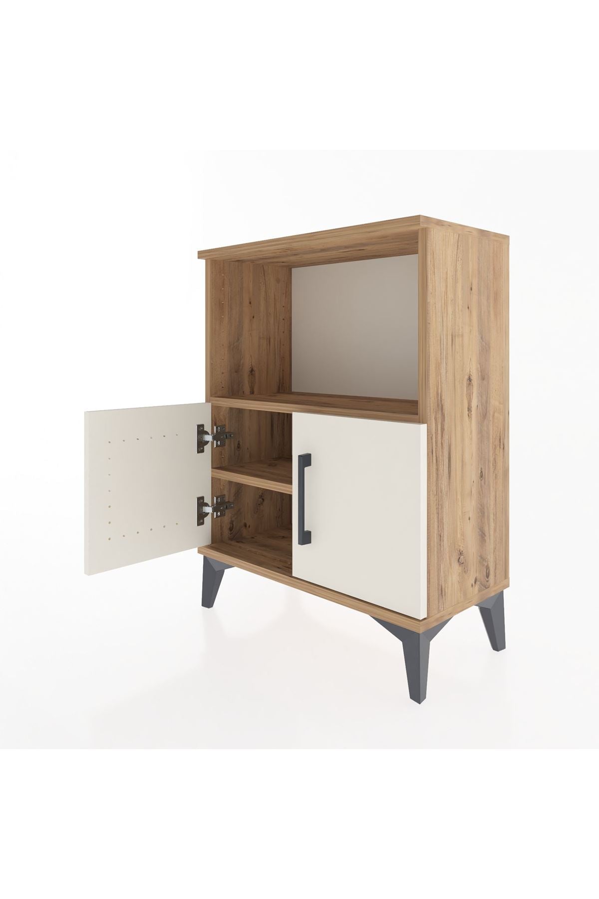 Arges Komodin 2 Raflı 2 Kapaklı 60x30x80 - S13M012V7A