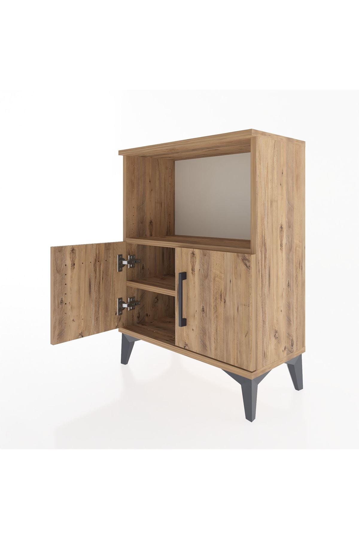 Arges Komodin 2 Raflı 2 Kapaklı 60x30x80 - S13M012V9A