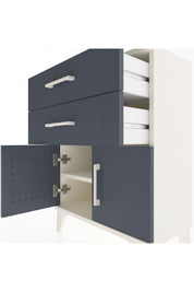 Arges Komodin Tek Raflı 2 Çekmeceli 2 Kapaklı 60x30x80 - S13M013V2A