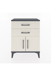 Arges Komodin Tek Raflı 2 Çekmeceli 2 Kapaklı 60x30x80 - S13M013V4A
