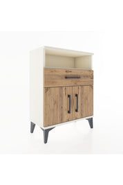 Arges Komodin 2 Raflı Tek Çekmeceli 2 Kapaklı 60x30x80 - S13M014V3A