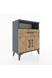 Arges Komodin 2 Raflı Tek Çekmeceli 2 Kapaklı 60x30x80 - S13M014V6A