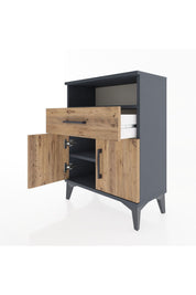 Arges Komodin 2 Raflı Tek Çekmeceli 2 Kapaklı 60x30x80 - S13M014V6A