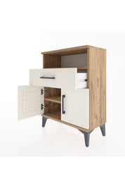 Arges Komodin 2 Raflı Tek Çekmeceli 2 Kapaklı 60x30x80 - S13M014V7A