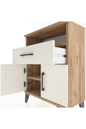 Arges Komodin 2 Raflı Tek Çekmeceli 2 Kapaklı 60x30x80 - S13M014V7A