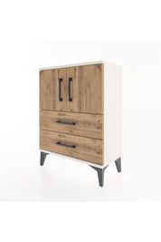 Arges Komodin 2 Raflı 2 Çekmeceli 2 Kapaklı 60x30x80 - S13M015V3A
