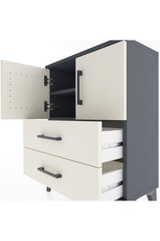 Arges Komodin 2 Raflı 2 Çekmeceli 2 Kapaklı 60x30x80 - S13M015V4A