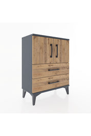 Arges Komodin 2 Raflı 2 Çekmeceli 2 Kapaklı 60x30x80 - S13M015V6A