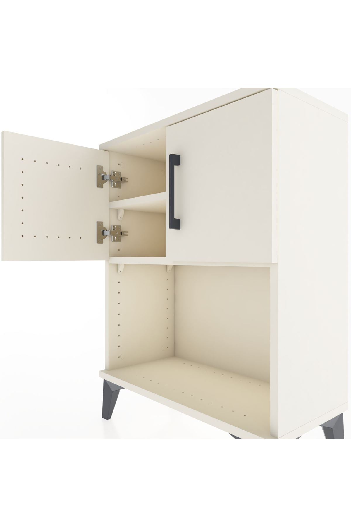 Arges Komodin 2 Raflı 2 Kapaklı 60x30x80 - S13M016V1A