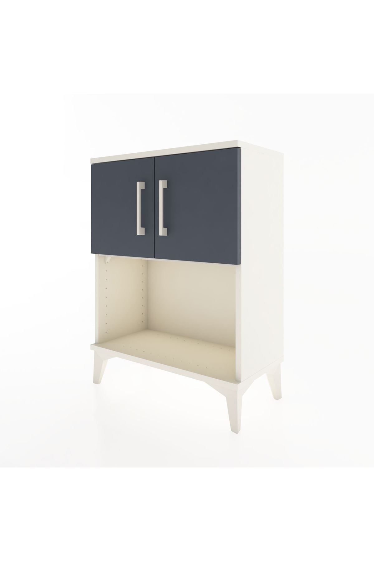 Arges Komodin 2 Raflı 2 Kapaklı 60x30x80 - S13M016V2A
