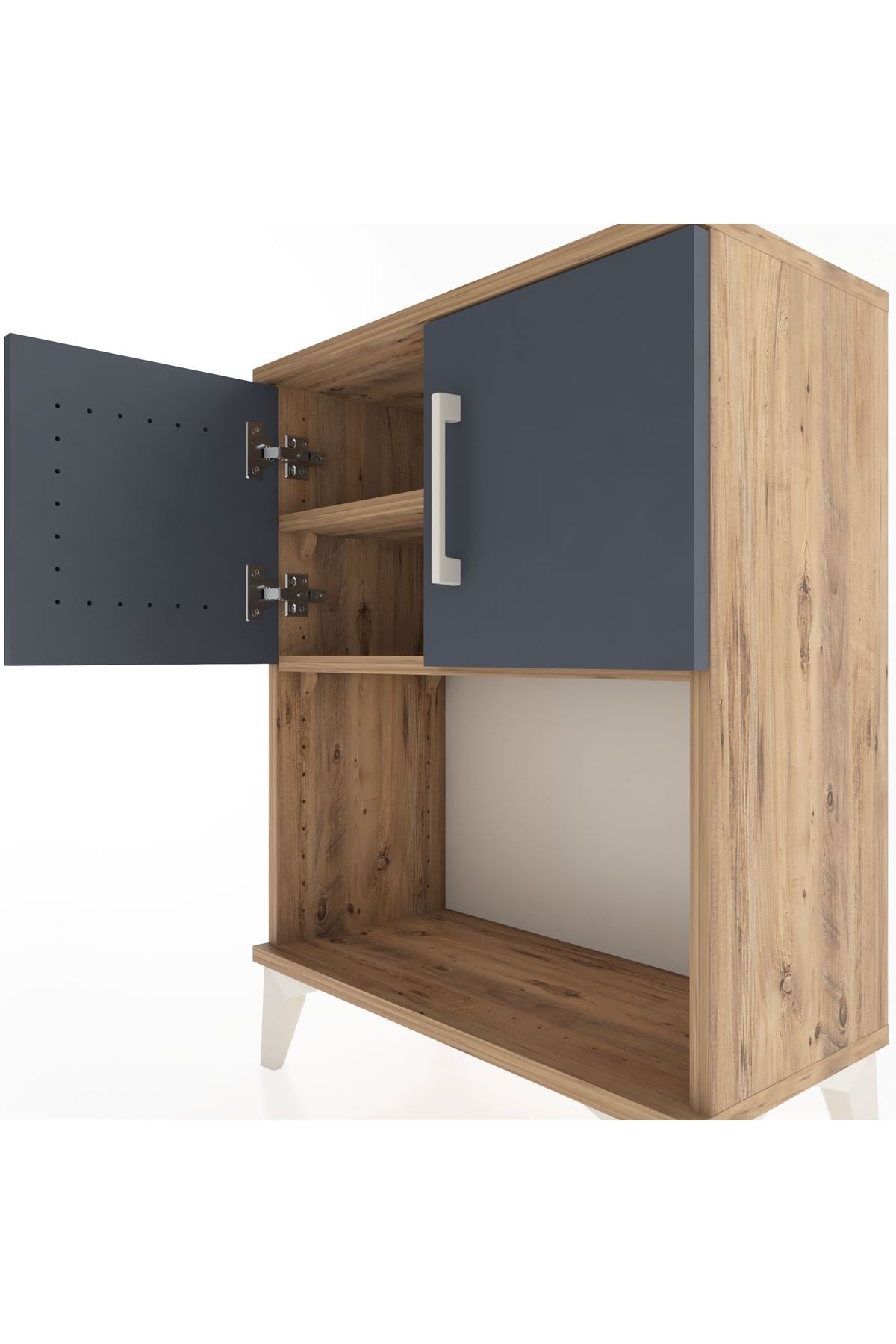 Arges Komodin 2 Raflı 2 Kapaklı 60x30x80 - S13M016V8A