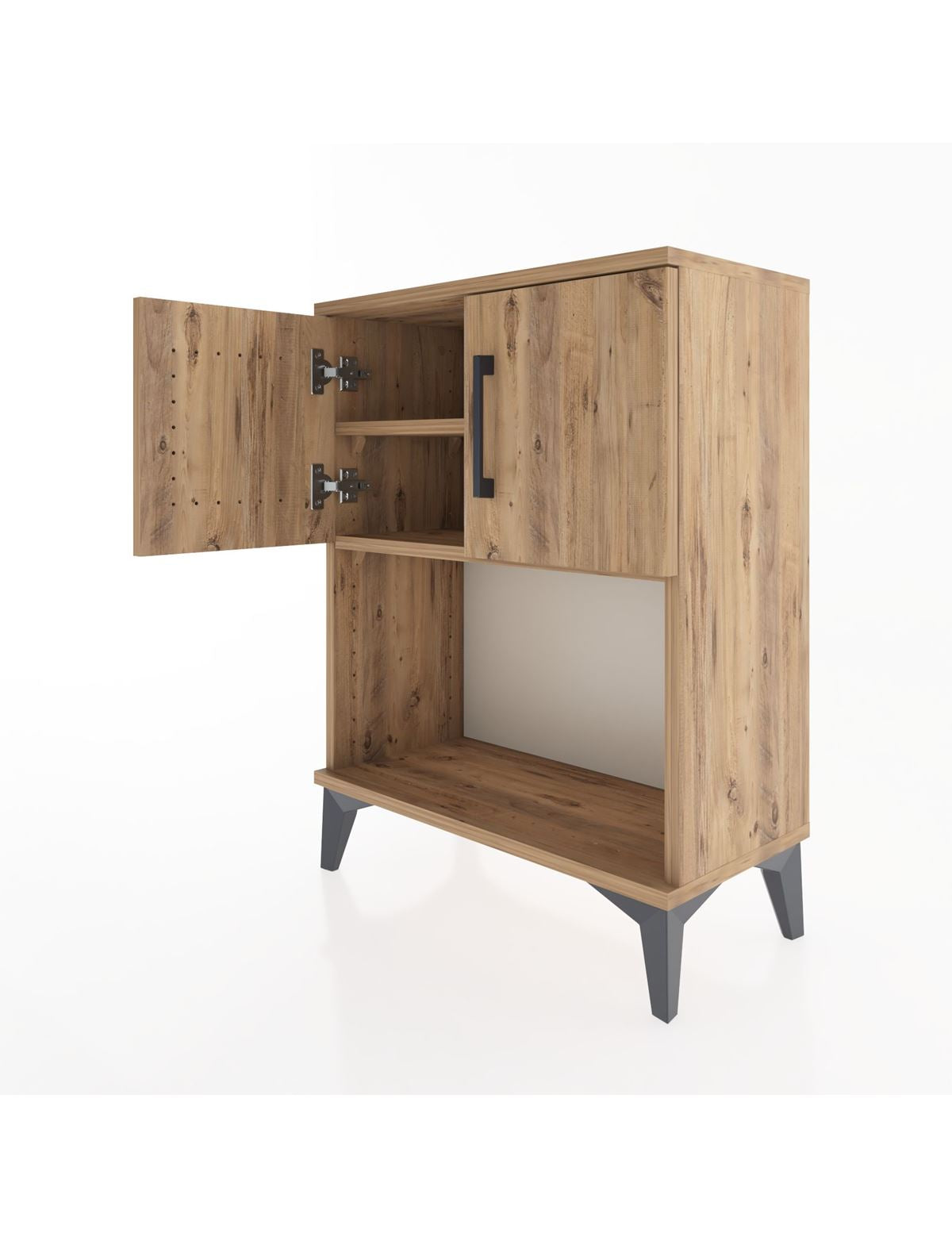 Arges Komodin 2 Raflı 2 Kapaklı 60x30x80 - S13M016V9A