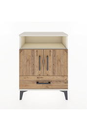 Arges Komodin 3 Raflı Tek Çekmeceli 2 Kapaklı 60x30x80 - S13M017V3A