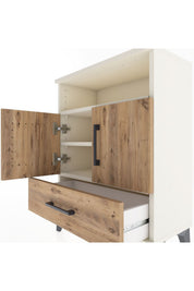 Arges Komodin 3 Raflı Tek Çekmeceli 2 Kapaklı 60x30x80 - S13M017V3A