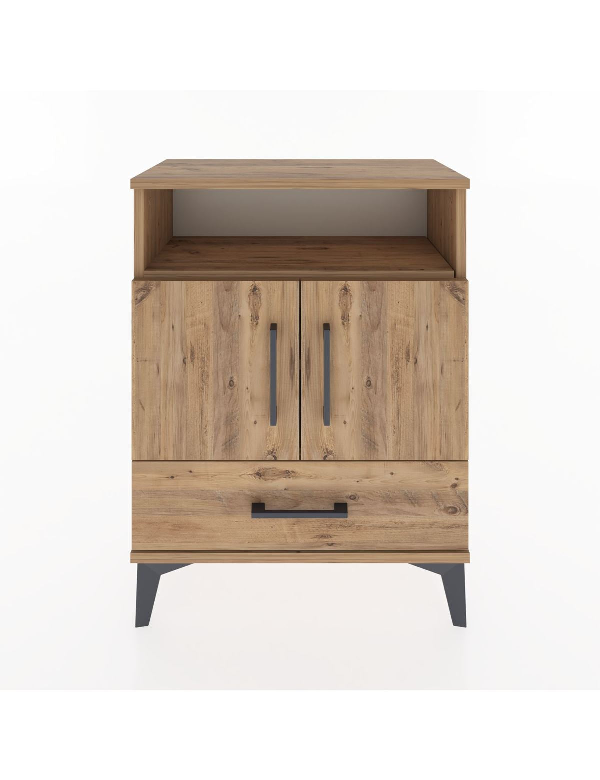 Arges Komodin 3 Raflı Tek Çekmeceli 2 Kapaklı 60x30x80 - S13M017V9A