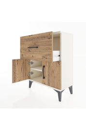 Arges Komodin Tek Raflı Tek Çekmeceli 2 Kapaklı 60x30x80 - S13M018V3A