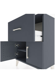 Arges Komodin Tek Raflı Tek Çekmeceli 2 Kapaklı 60x30x80 - S13M018V5A