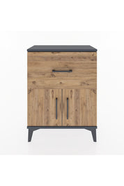 Arges Komodin Tek Raflı Tek Çekmeceli 2 Kapaklı 60x30x80 - S13M018V6A