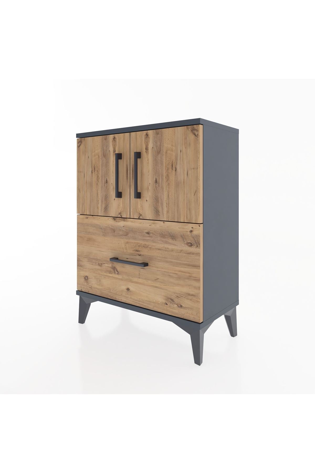 Arges Komodin 2 Raflı Tek Çekmeceli 2 Kapaklı 60x30x80 - S13M019V6A