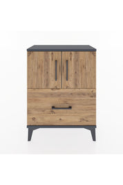 Arges Komodin 2 Raflı Tek Çekmeceli 2 Kapaklı 60x30x80 - S13M019V6A