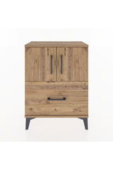 Arges Komodin 2 Raflı Tek Çekmeceli 2 Kapaklı 60x30x80