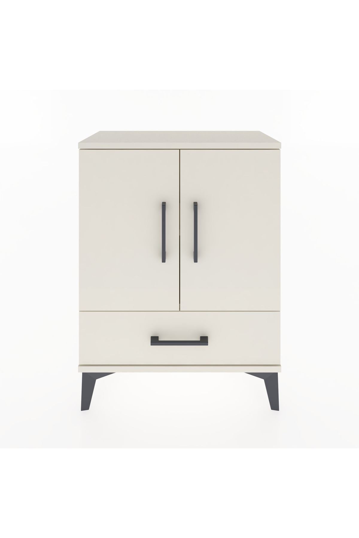 Arges Komodin 2 Raflı Tek Çekmeceli Tek Kapaklı 60x30x80 - S13M020V1A