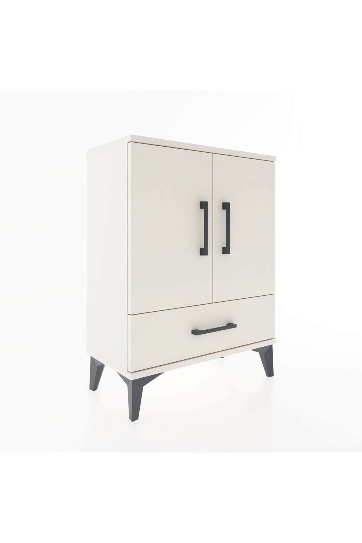 Arges Komodin 2 Raflı Tek Çekmeceli Tek Kapaklı 60x30x80 - S13M020V1A