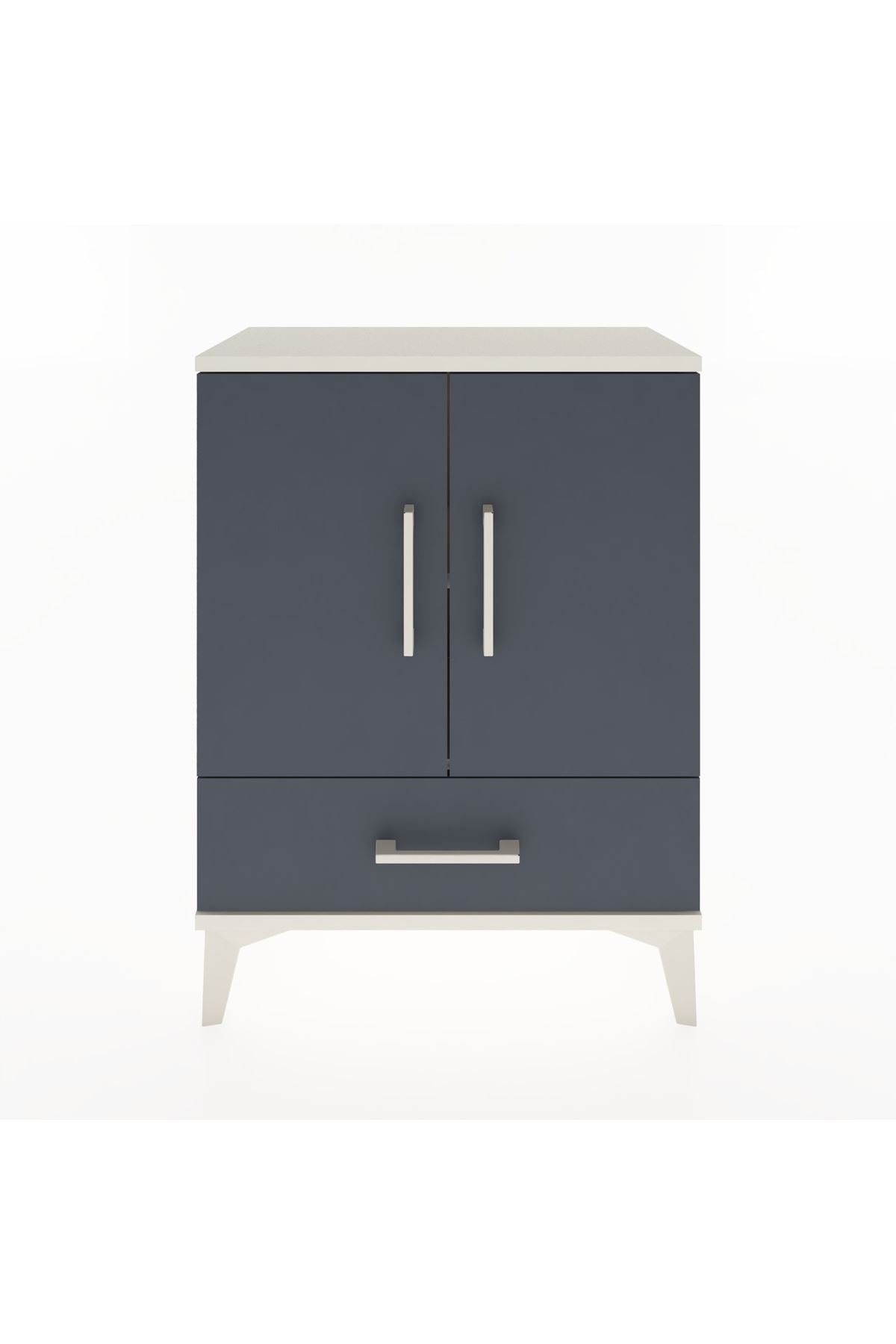 Arges Komodin 2 Raflı Tek Çekmeceli Tek Kapaklı 60x30x80 - S13M020V2A