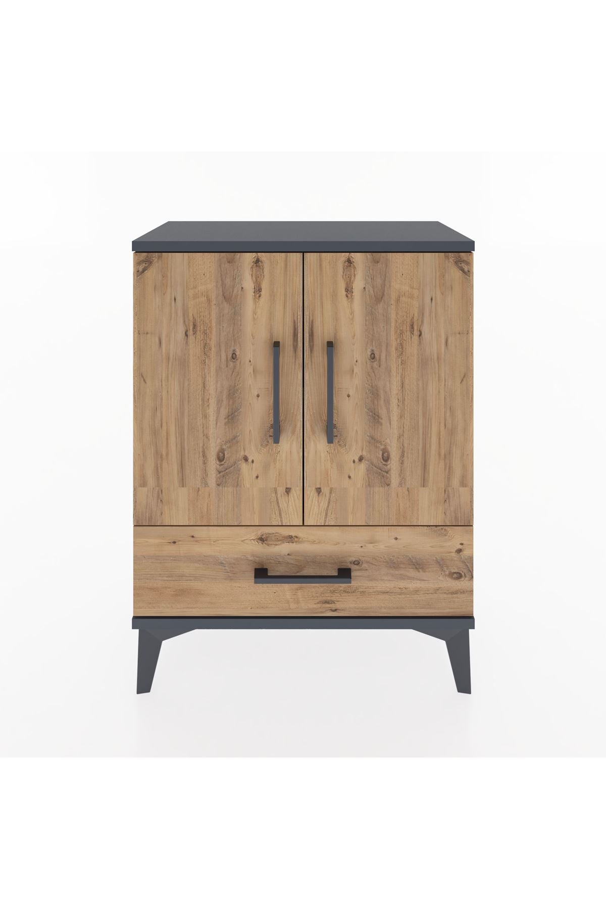 Arges Komodin 2 Raflı Tek Çekmeceli Tek Kapaklı 60x30x80 - S13M020V6A