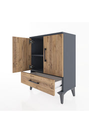 Arges Komodin 2 Raflı Tek Çekmeceli Tek Kapaklı 60x30x80 - S13M020V6A