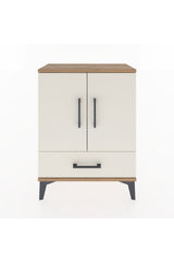 Arges Komodin 2 Raflı Tek Çekmeceli Tek Kapaklı 60x30x80