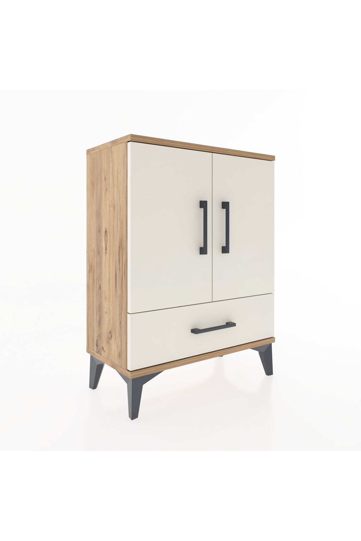 Arges Komodin 2 Raflı Tek Çekmeceli Tek Kapaklı 60x30x80 - S13M020V7A