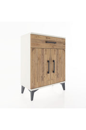 Arges Komodin Tek Raflı Tek Çekmeceli 2 Kapaklı 60x30x80 - S13M021V3A