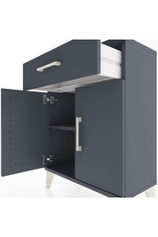 Arges Komodin Tek Raflı Tek Çekmeceli 2 Kapaklı 60x30x80 - S13M021V5A