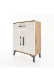 Arges Komodin Tek Raflı Tek Çekmeceli 2 Kapaklı 60x30x80 - S13M021V7A