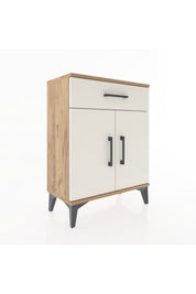 Arges Komodin Tek Raflı Tek Çekmeceli 2 Kapaklı 60x30x80 - S13M021V7A