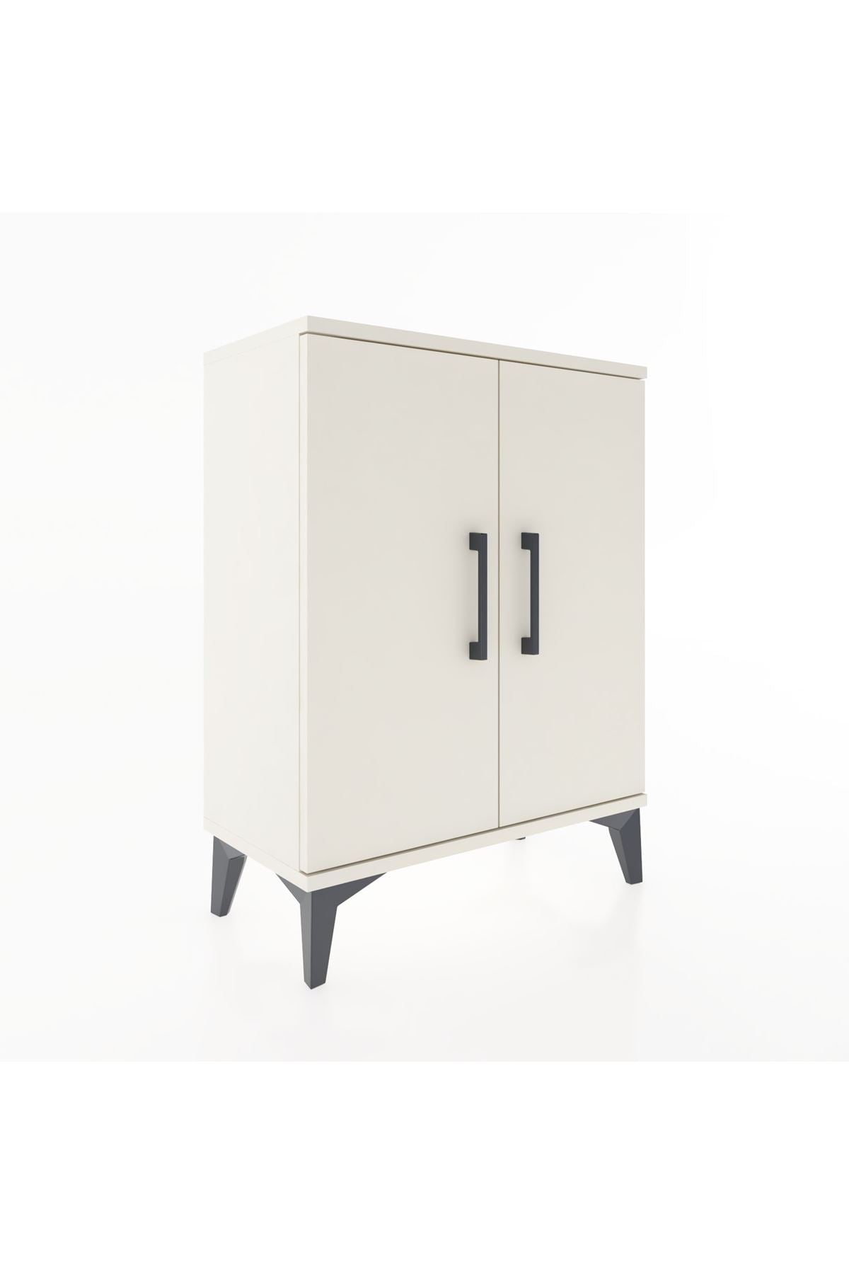 Arges Komodin 2 Raflı 2 Kapaklı 60x30x80 - S13M022V1A