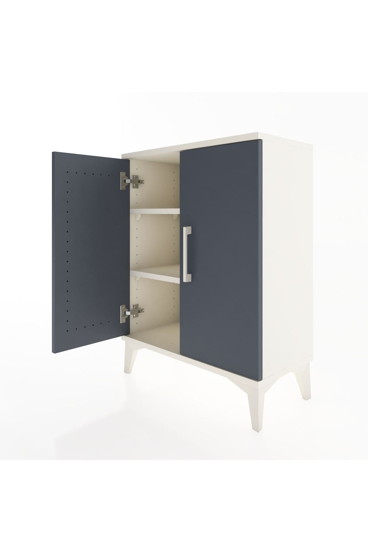 Arges Komodin 2 Raflı 2 Kapaklı 60x30x80 - S13M022V2A