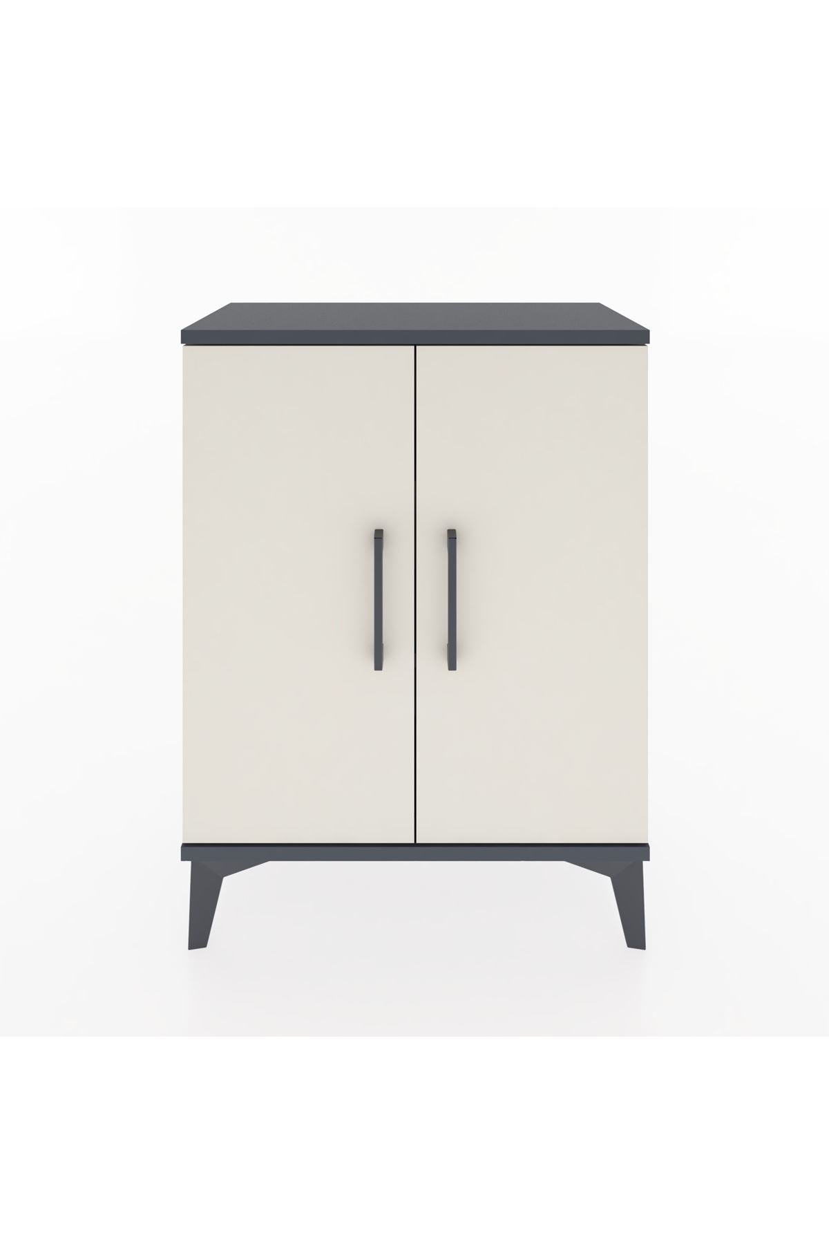Arges Komodin 2 Raflı 2 Kapaklı 60x30x80 - S13M022V4A