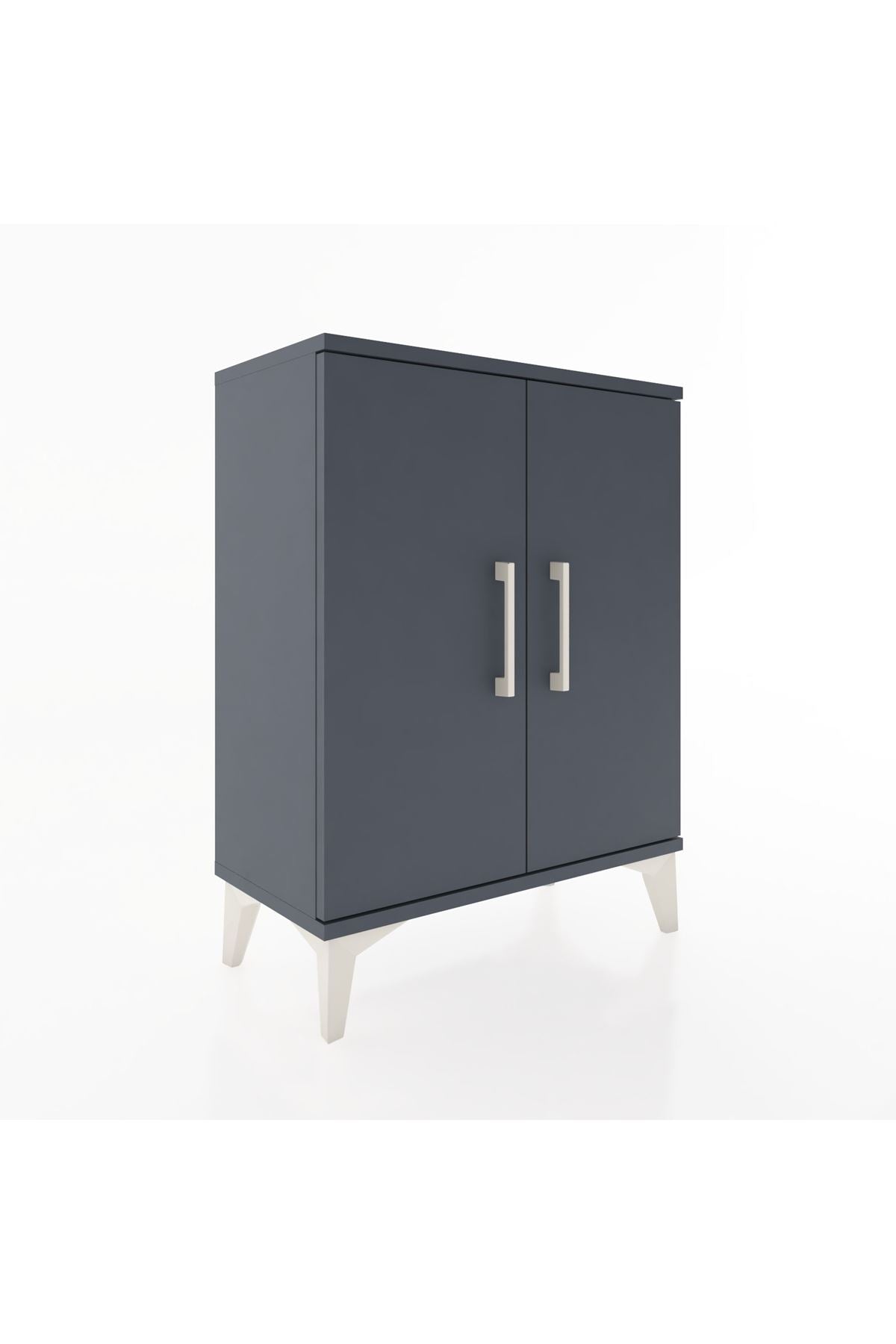 Arges Komodin 2 Raflı 2 Kapaklı 60x30x80 - S13M022V5A