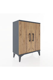 Arges Komodin 2 Raflı 2 Kapaklı 60x30x80 - S13M022V6A
