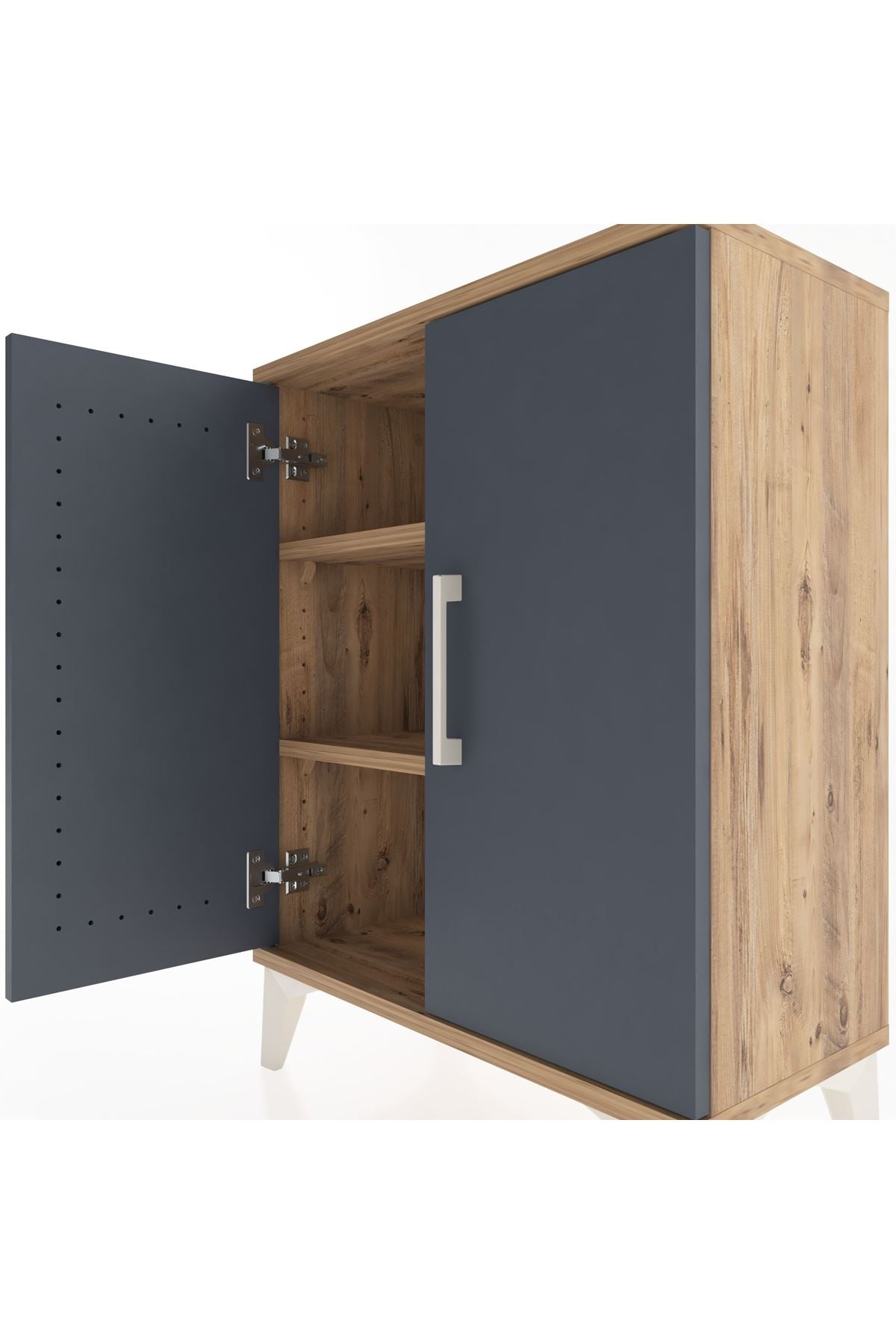 Arges Komodin 2 Raflı 2 Kapaklı 60x30x80 - S13M022V8A