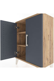 Arges Komodin 2 Raflı 2 Kapaklı 60x30x80 - S13M022V8A