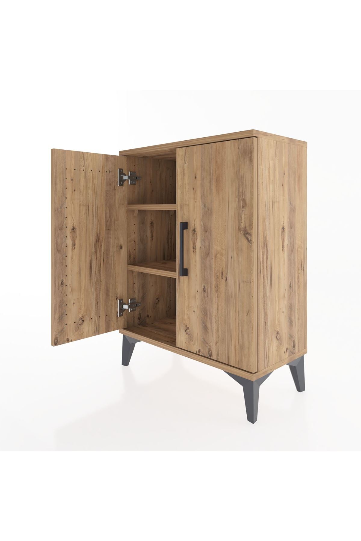 Arges Komodin 2 Raflı 2 Kapaklı 60x30x80 - S13M022V9A